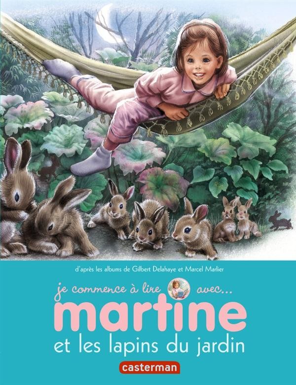 Martine et les lapins du jardins - Click to enlarge picture.